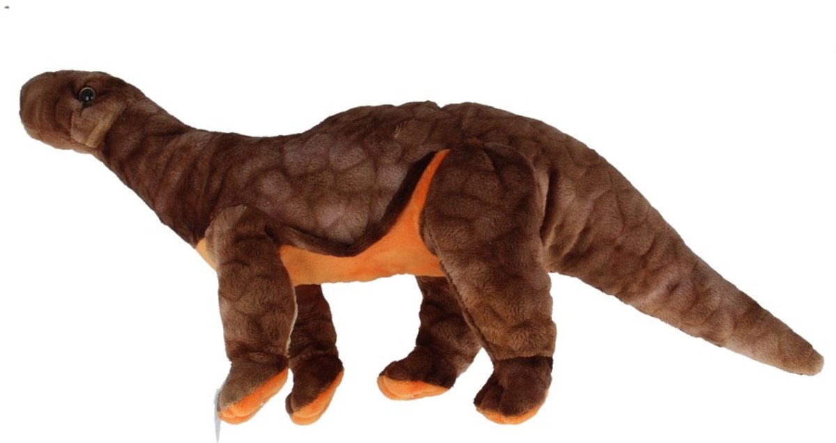 Toi Toys Pluche Dinosaurus Bruin Knuffeldier