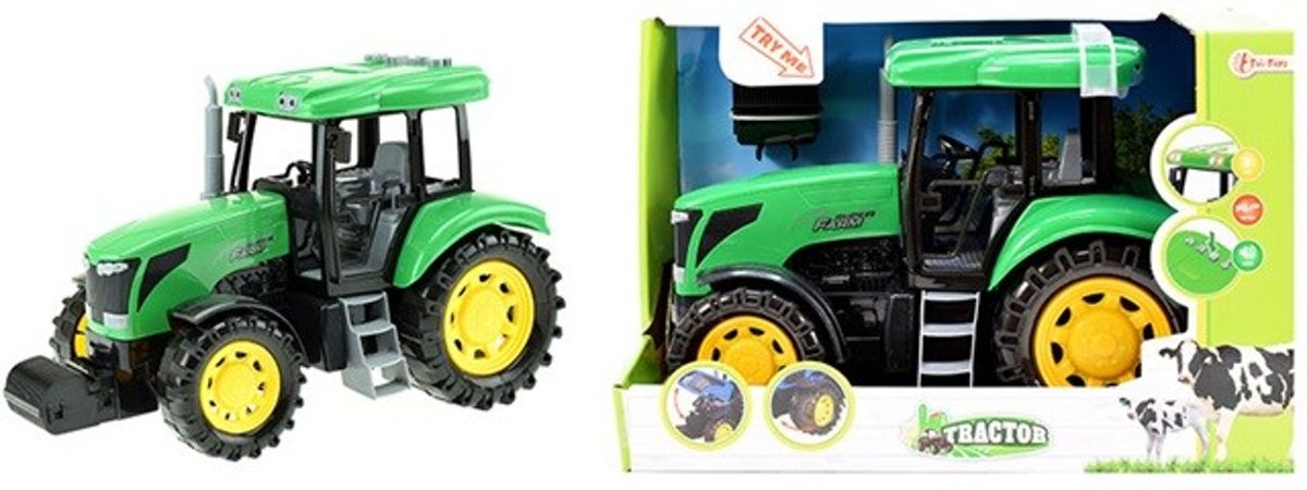 Toi Toys Tractor DeLuxe groen met L/G