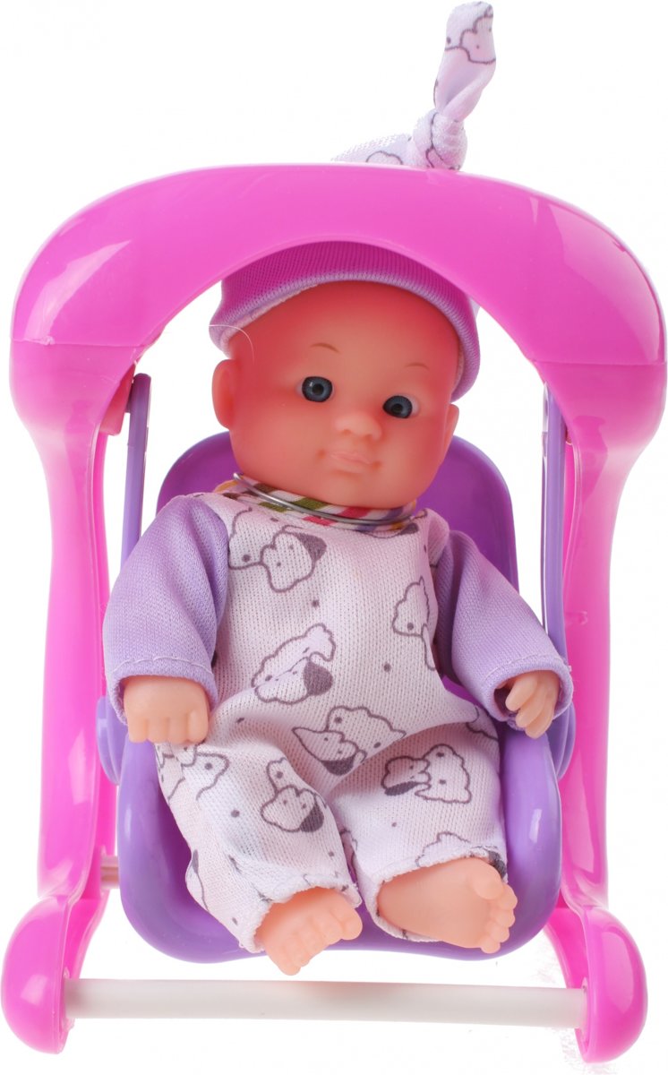 Toi-toys Babypop In Schommel Meisjes Roze/paars