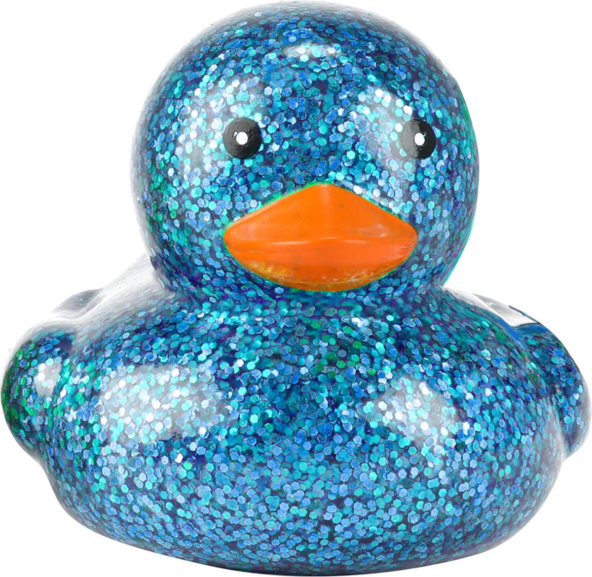 Toi-toys Badeend Glitter Little Stars 9 X 8 Cm Rubber Blauw