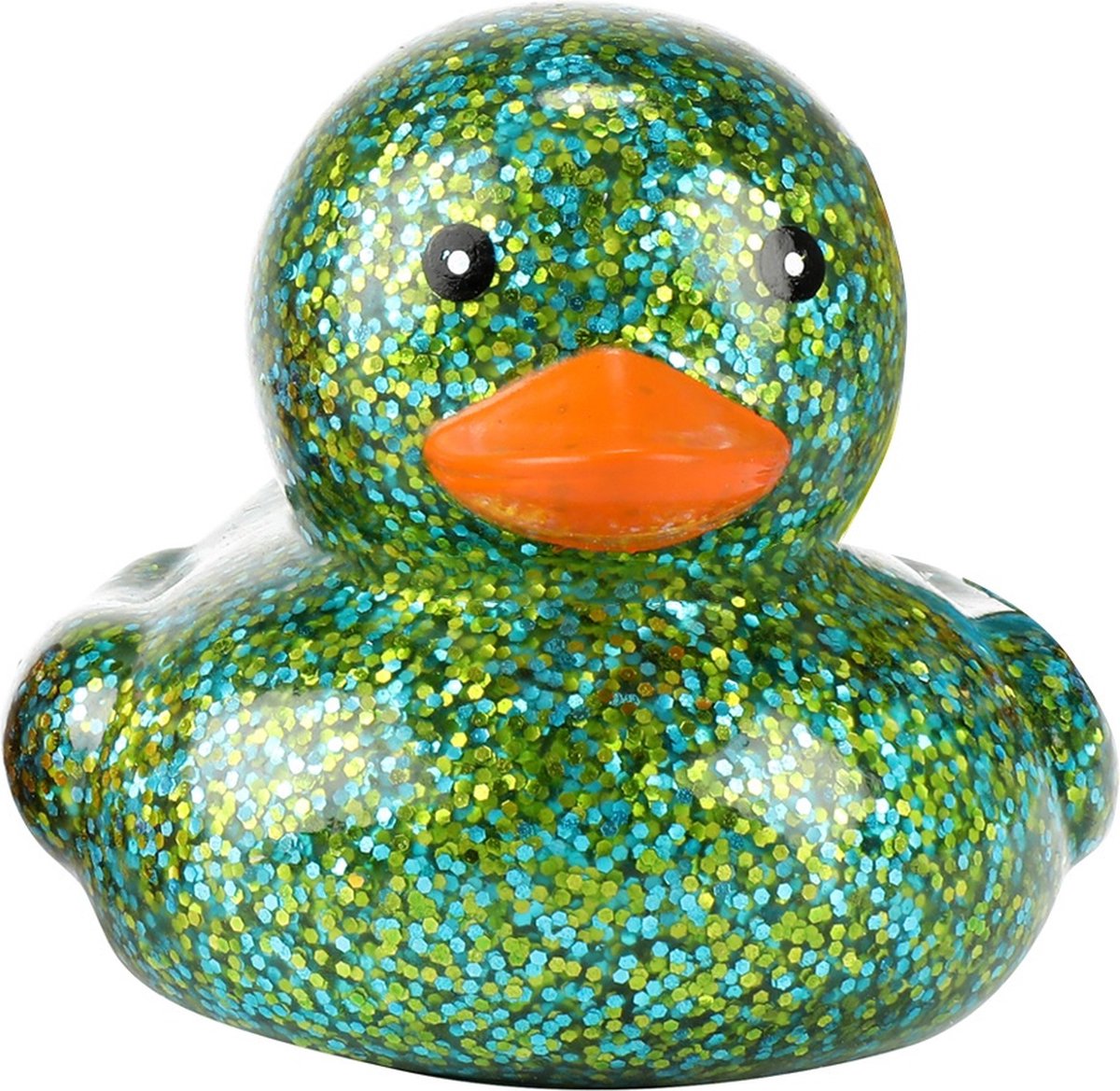 Toi-toys Badeend Glitter Little Stars 9 X 8 Cm Rubber Groen