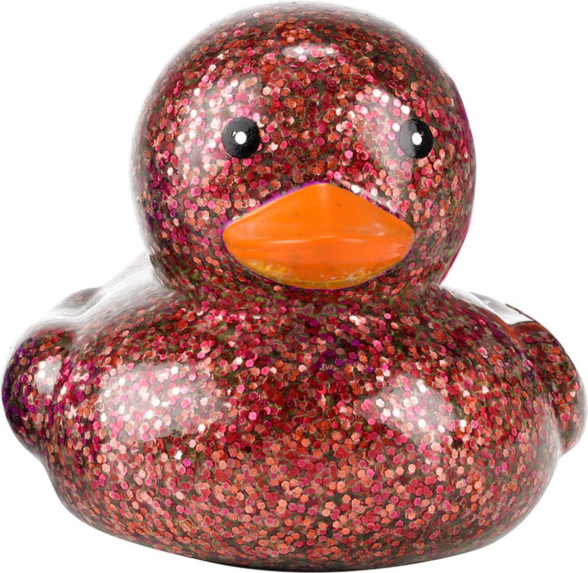 Toi-toys Badeend Glitter Little Stars 9 X 8 Cm Rubber Rood