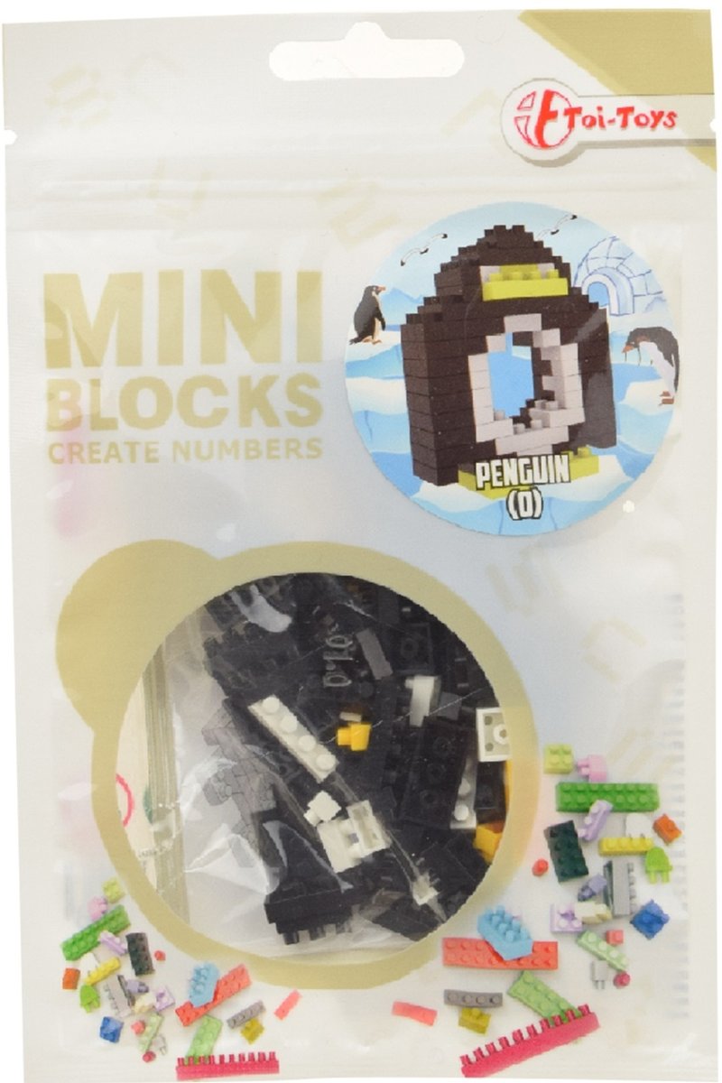 Toi-toys Bouwpakket Mini Blokken Pinguïn 16 Cm