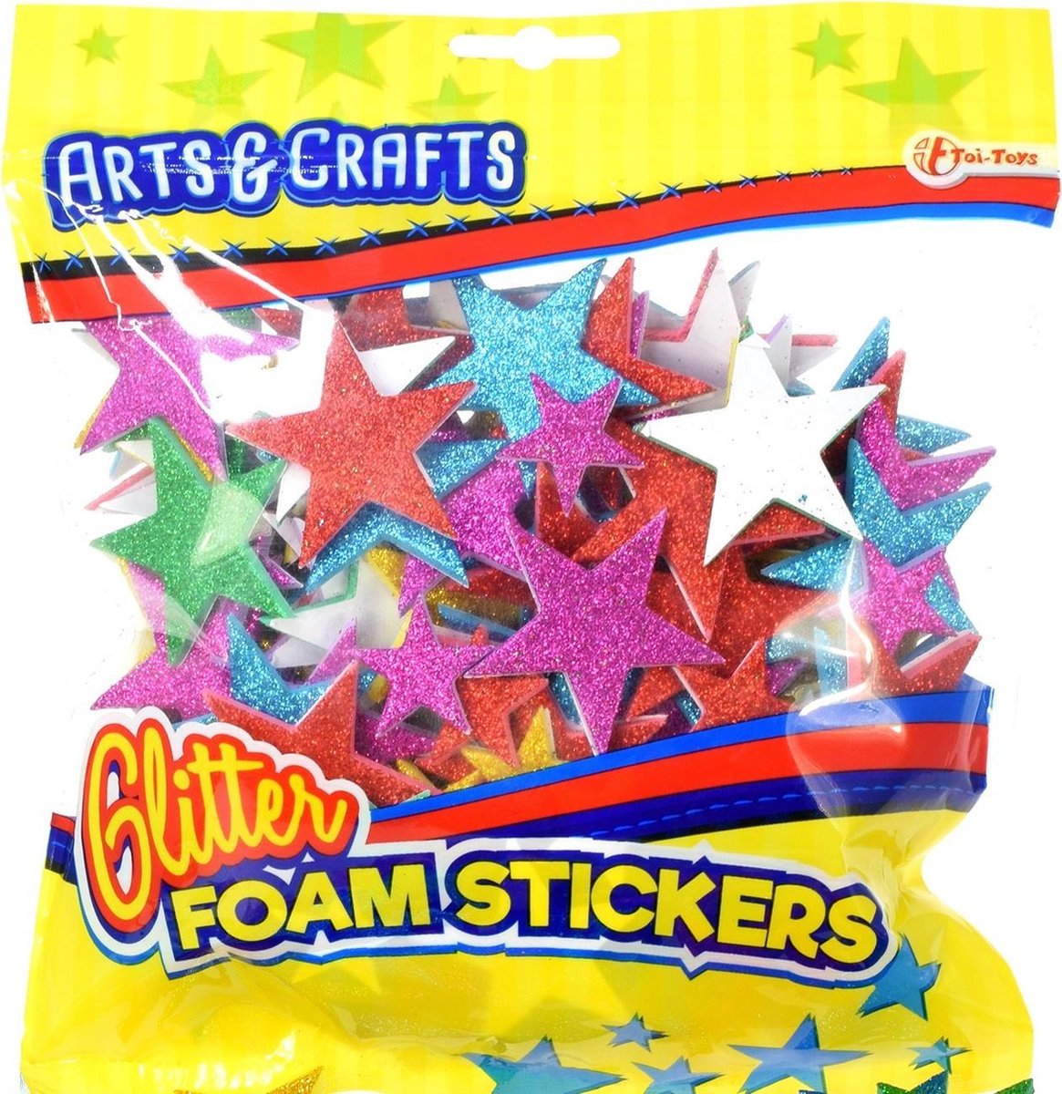 Toi-toys Foamstickers In Hersluitbare Zak Sterren