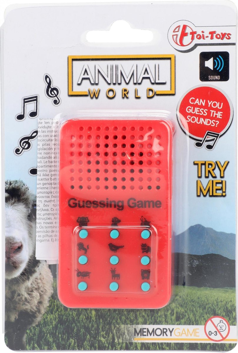 Toi-toys Geheugenspel Animal World Junior Rood