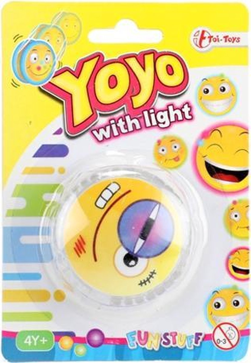 Toi-toys Jojo Emoticon Blauw Oog Lichtgevend Junior 6 Cm Geel/wit/blauw