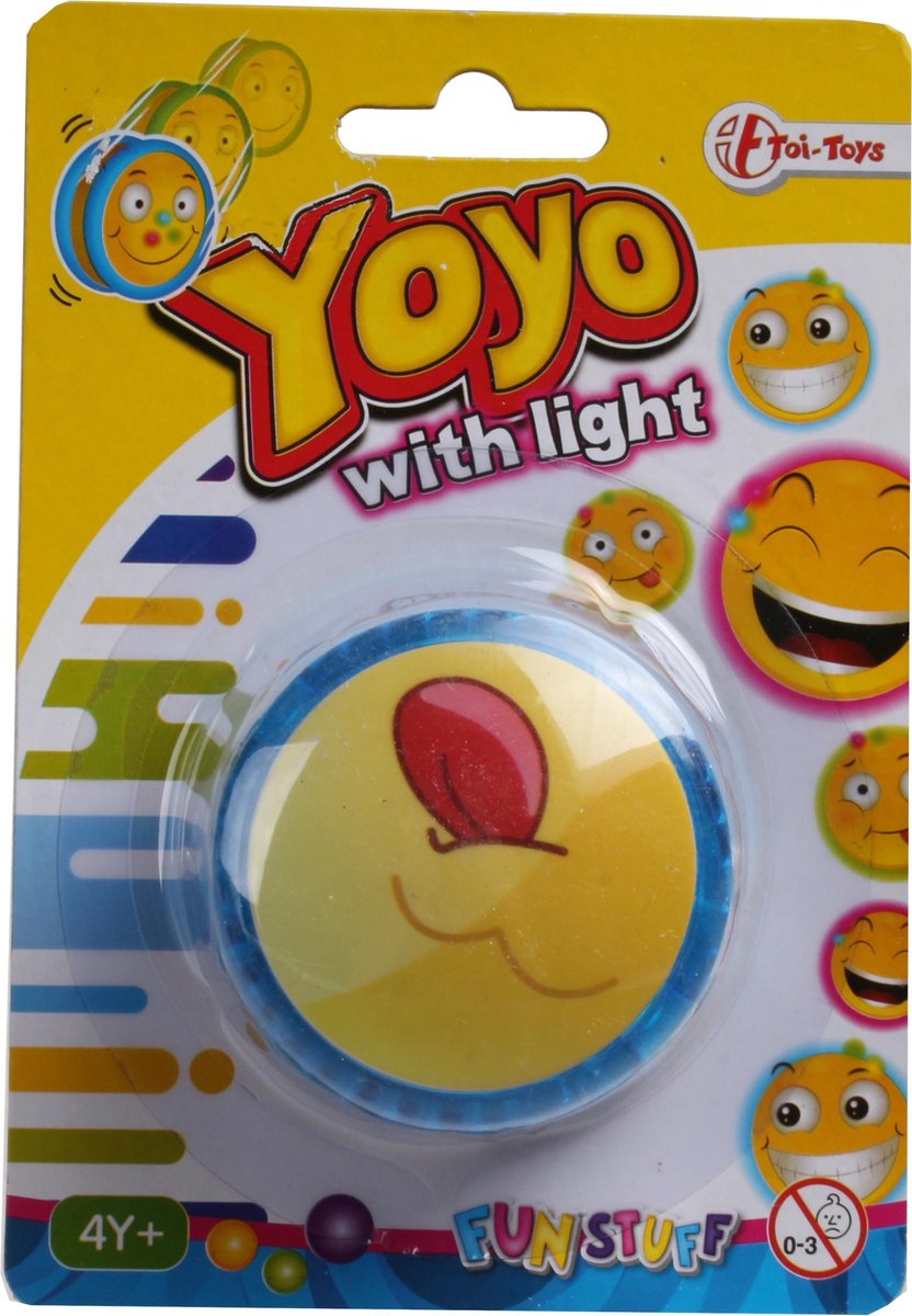 Toi-toys Jojo Emoticon Blij Lichtgevend 6 Cm Blauw