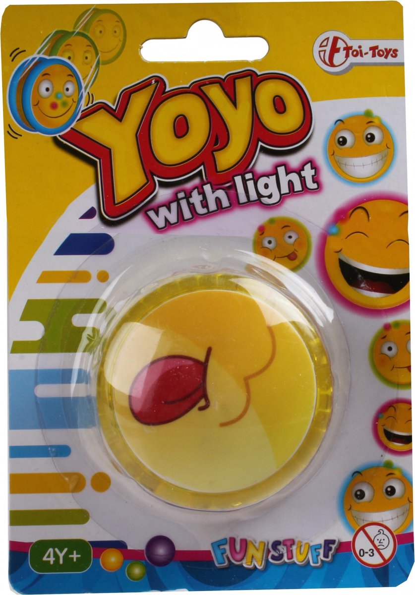 Toi-toys Jojo Emoticon Blij Lichtgevend 6 Cm Geel