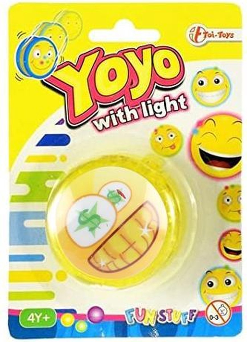 Toi-toys Jojo Emoticon Dollar Lichtgevend Junior 6 Cm Geel/groen/wit