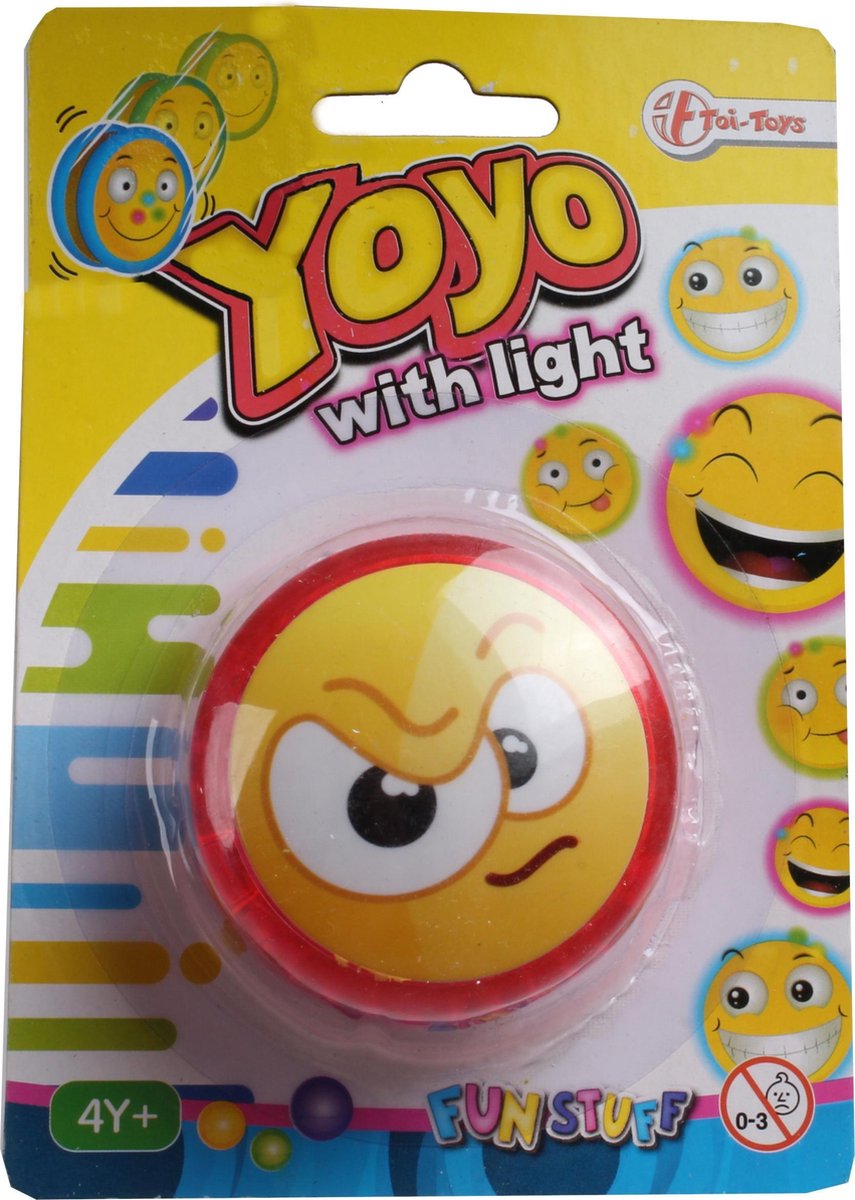 Toi-toys Jojo Emoticon Frons Lichtgevend 6 Cm Rood