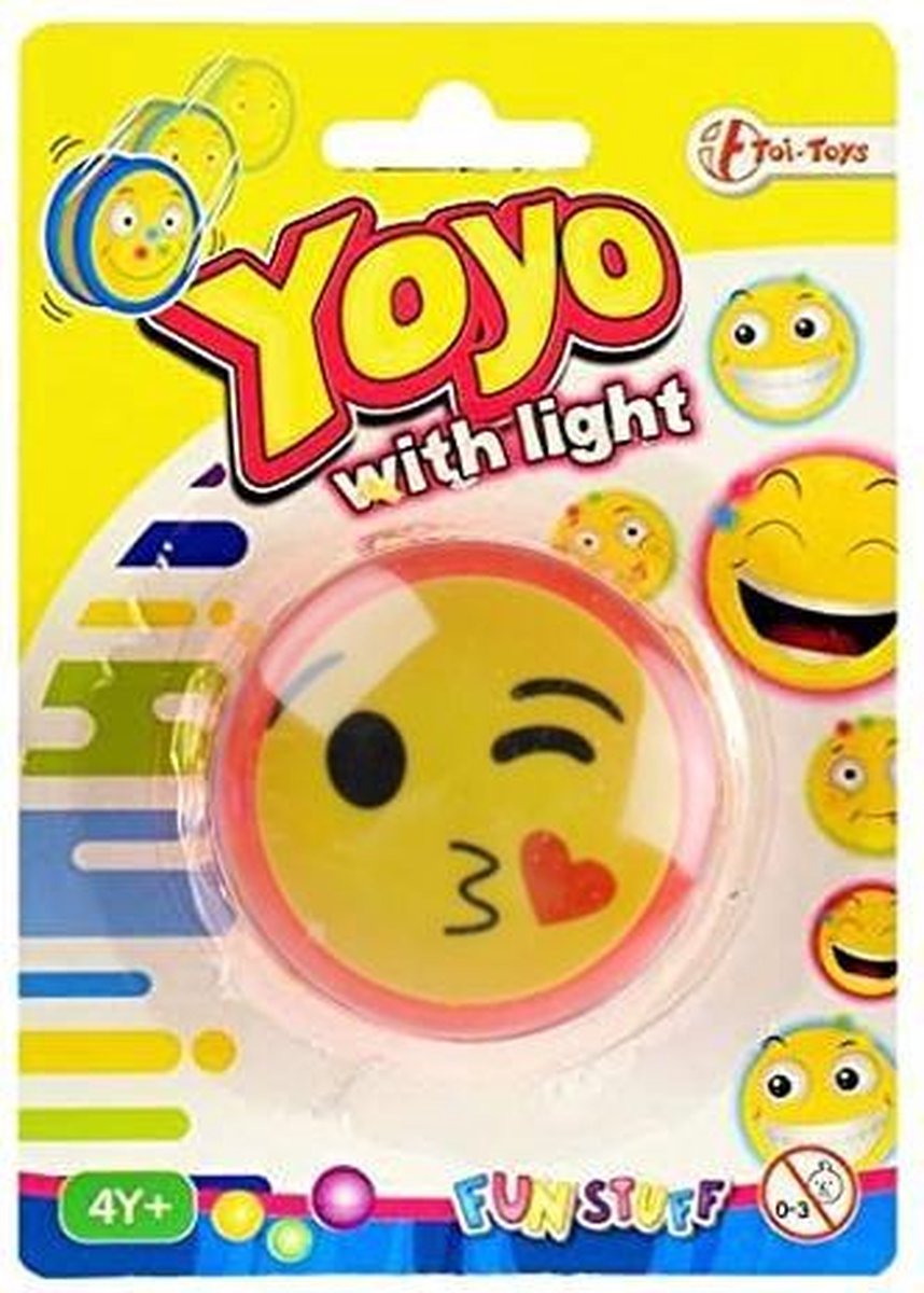 Toi-toys Jojo Emoticon Hartje Lichtgevend Junior 6 Cm Geel/rood/zwart