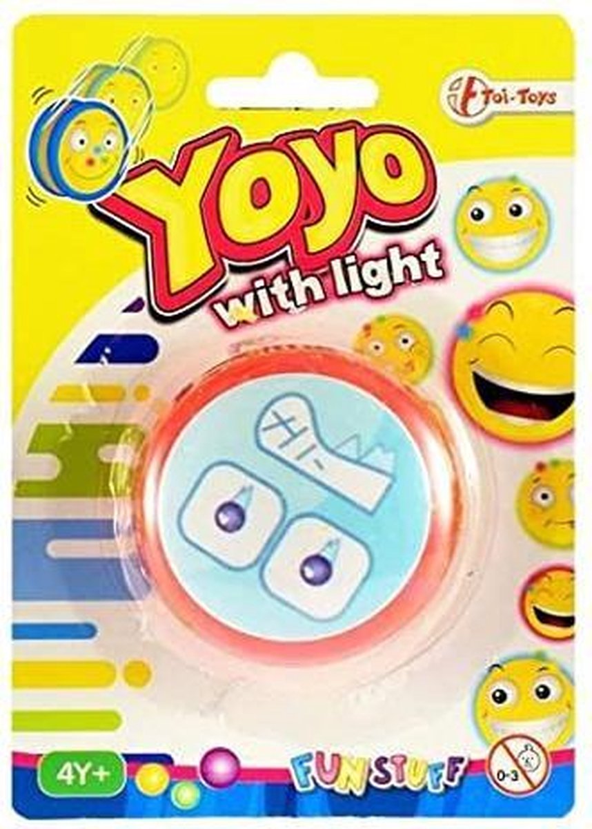 Toi-toys Jojo Emoticon Koud Lichtgevend Junior 6 Cm Rood/blauw