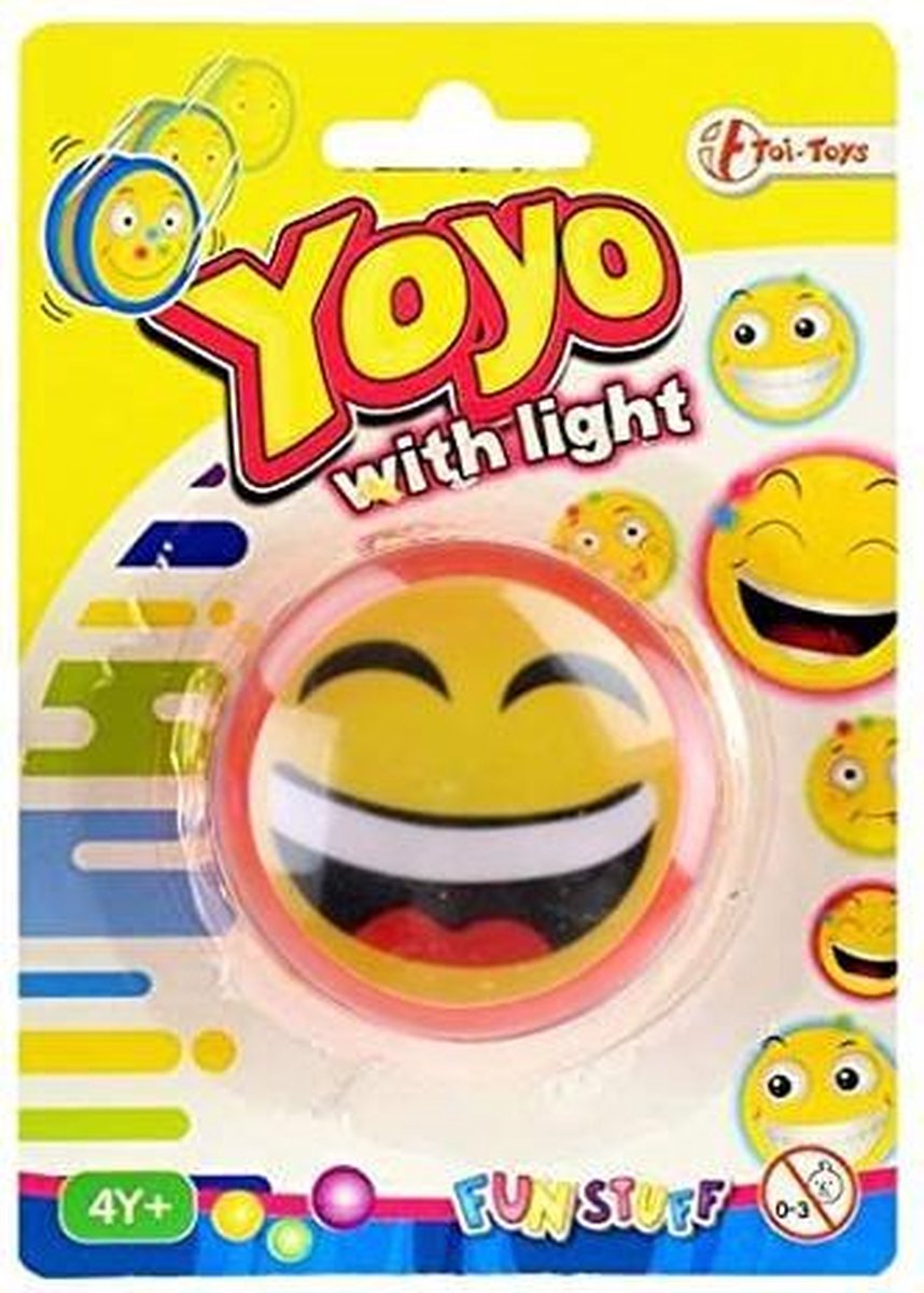 Toi-toys Jojo Emoticon Lach Lichtgevend Junior 6 Cm Geel/rood/zwart