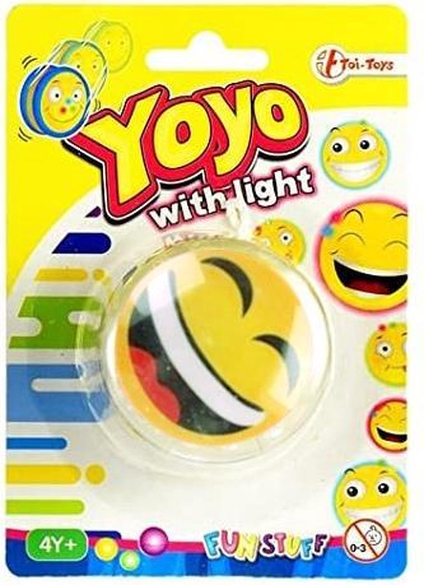 Toi-toys Jojo Emoticon Lach Lichtgevend Junior 6 Cm Geel/wit/zwart