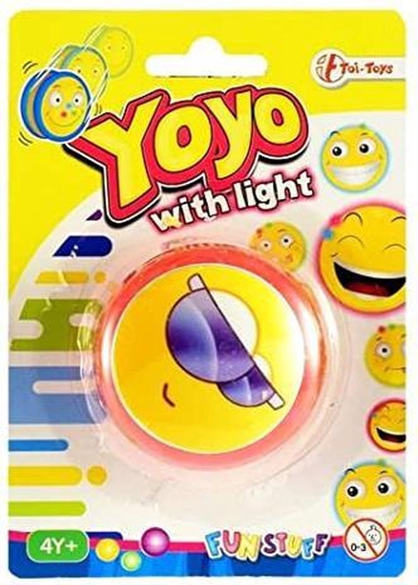 Toi-toys Jojo Emoticon Met Bril Lichtgevend Junior 6 Cm Geel/rood/zwart