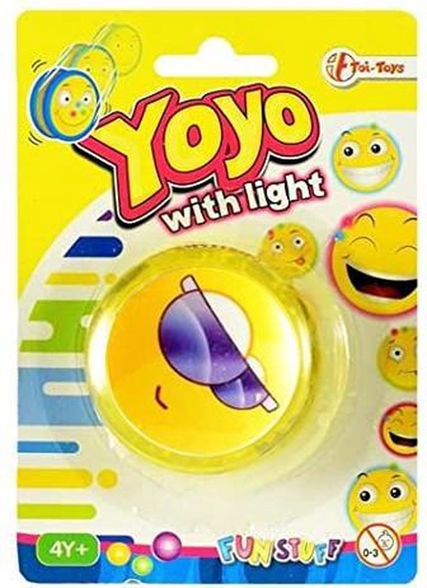 Toi-toys Jojo Emoticon Met Bril Lichtgevend Junior 6 Cm Geel/zwart