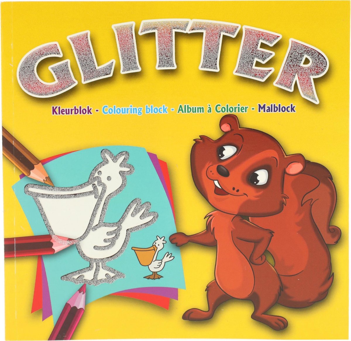 Toi-toys Kleurboek Glitter Meisjes 40 Paginas Geel