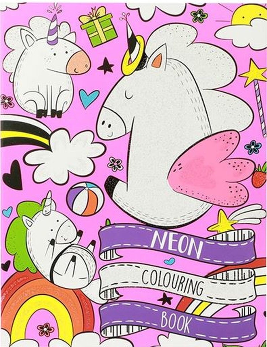 Toi-toys Kleurboek Neon Paperback 24 X 22 Cm Roze 32 Paginas