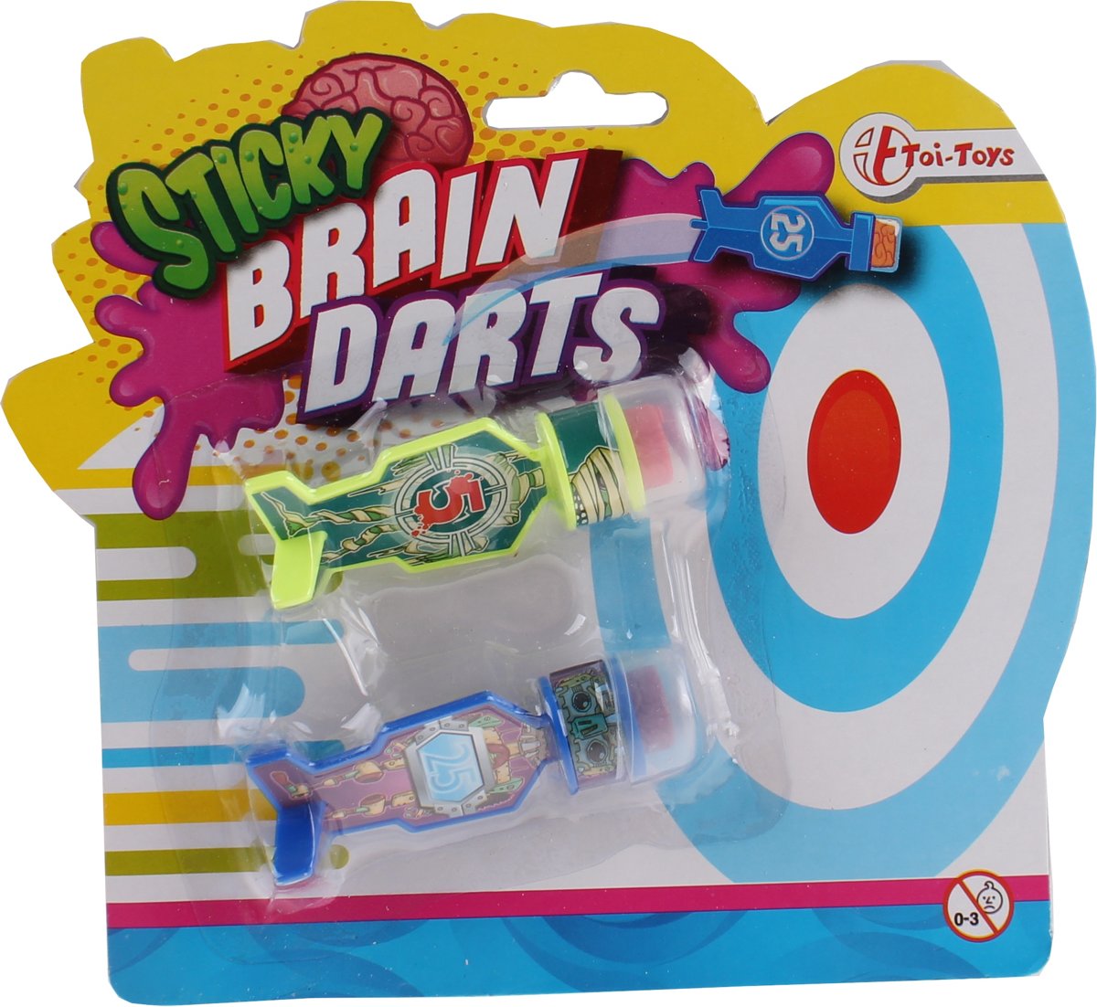 Toi-toys Kleverige Dartpijl 2 Stuks Groen/blauw 6 Cm