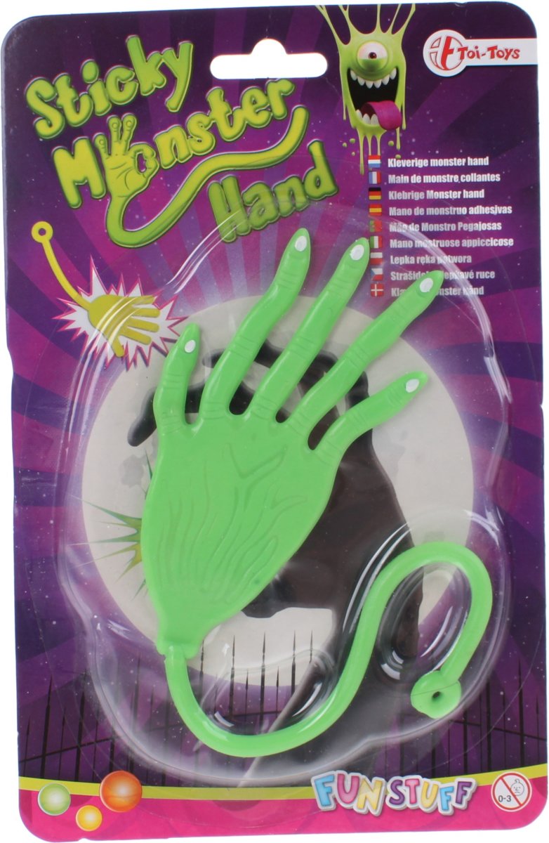 Toi-toys Kleverige Monster Plakhand 10 Cm Groen