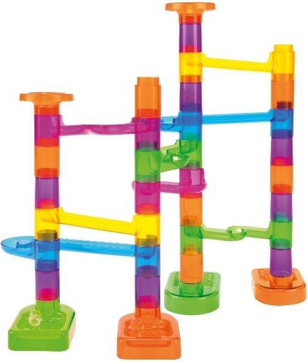 Toi-toys Knikkerbaan Mega Junior Glas Transparant 59-delig