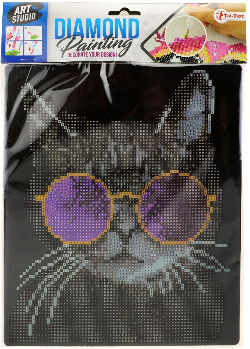 Toi-toys Knutselset Diamond Painting Poes 30 X 20 Cm