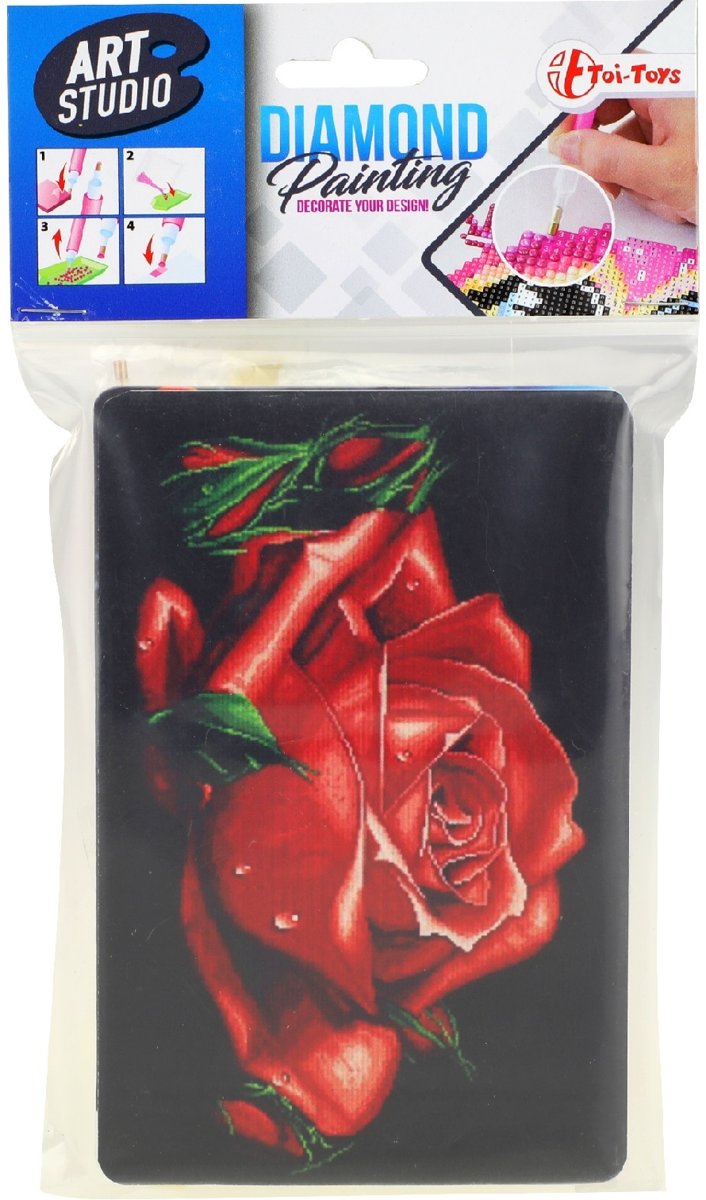 Toi-toys Knutselset Diamond Painting Roos 15 X 10 Cm