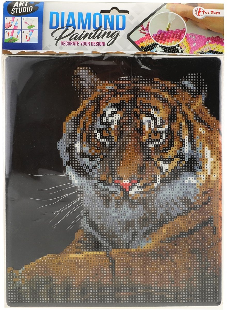 Toi-toys Knutselset Diamond Painting Tijger 30 X 20 Cm