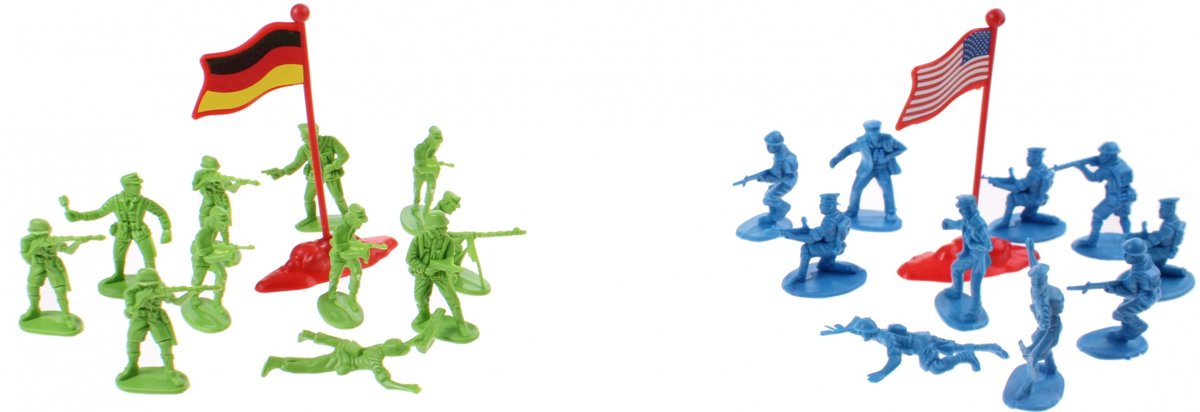 Toi-toys Legerspeelset 100-delig Groen/blauw