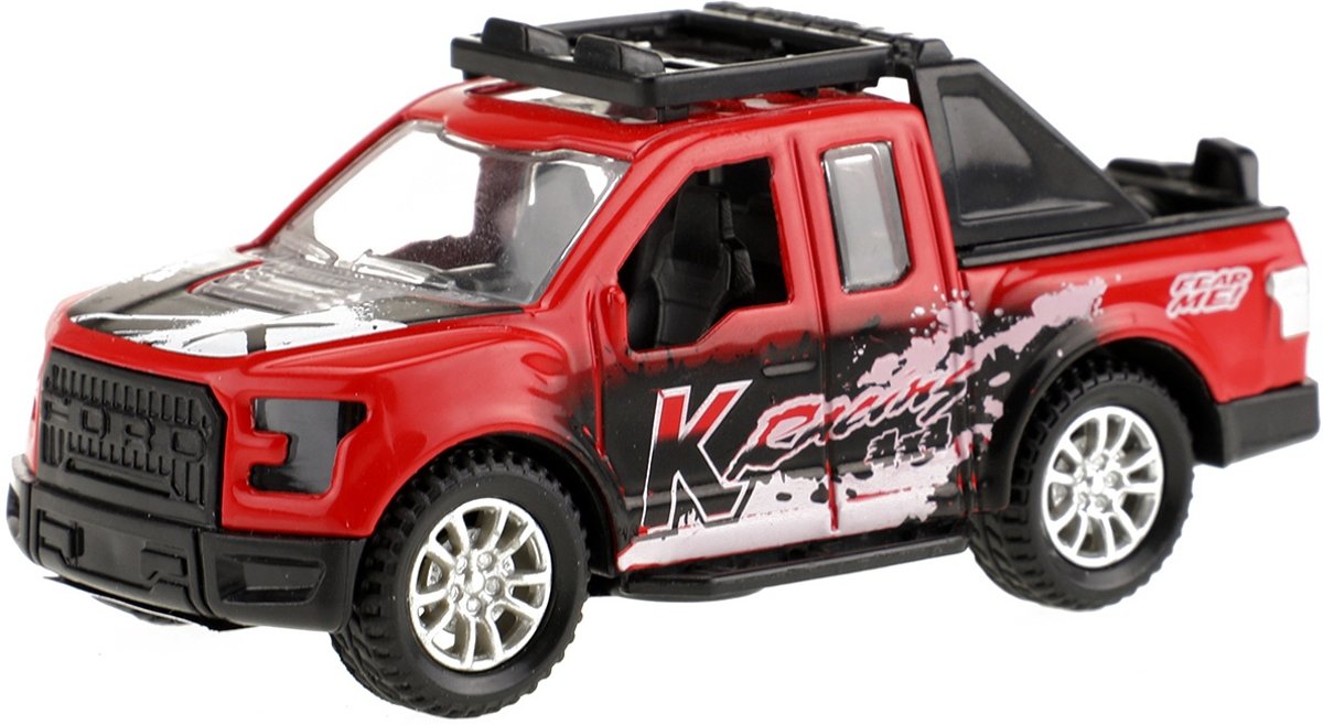 Toi-toys Metal Frictie 4x4 Pickup 10cm Rood