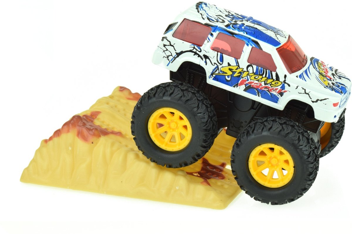 Toi-toys Metal Frictie Monstertruck 9cm Wit