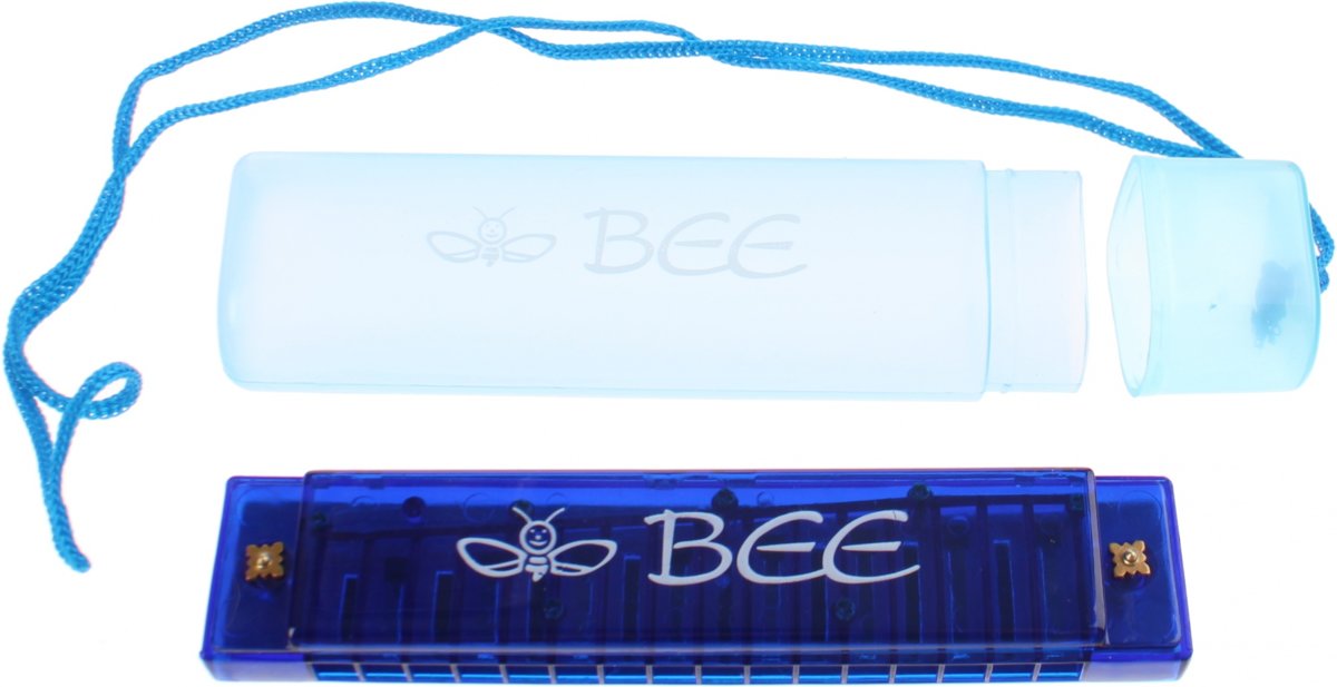 Toi-toys Mondharmonica Bee In Opbergetui 13 Cm Blauw