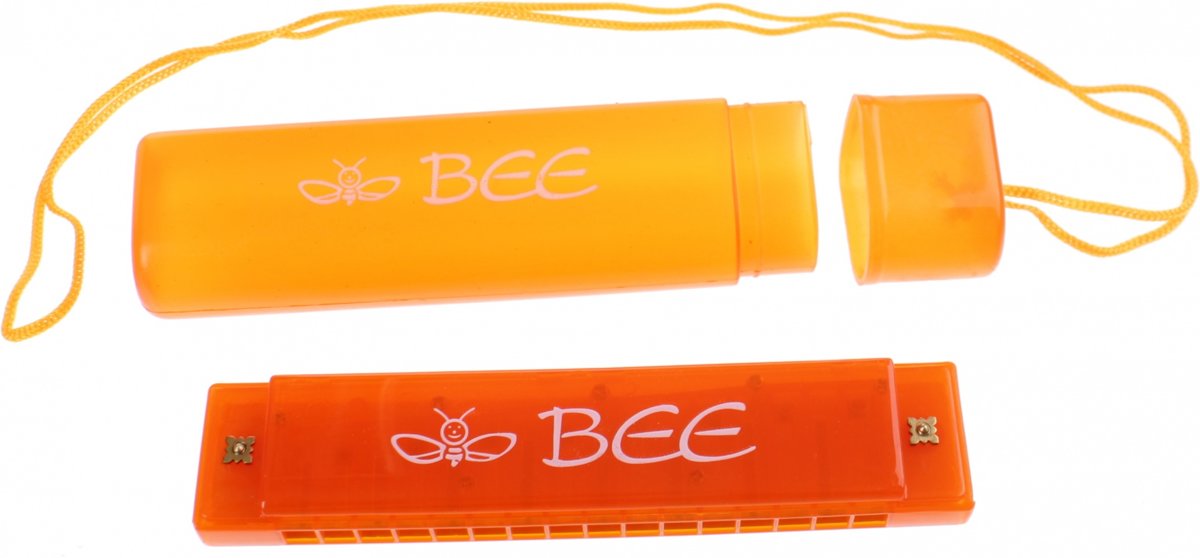 Toi-toys Mondharmonica Bee In Opbergetui 13 Cm Oranje