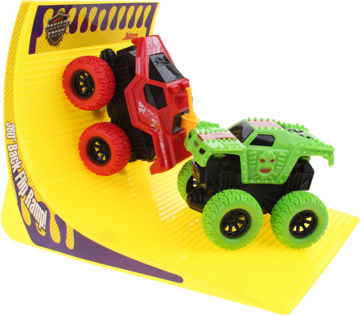 Toi-toys Monstertrucks Met Schans Groen/rood/geel 22 Cm