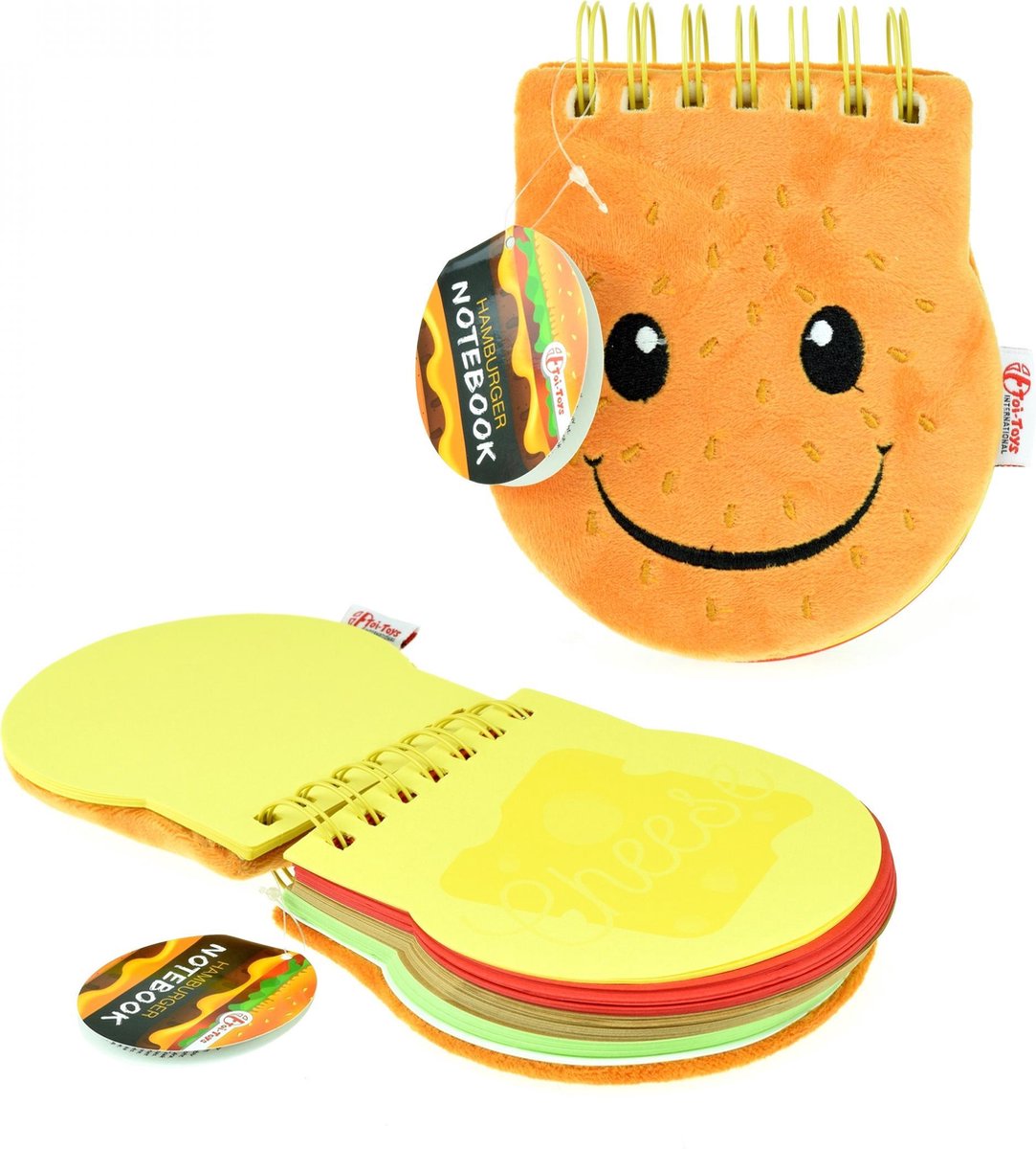 Toi-toys Notitieboekje Hamburger Pluche/papier Junior