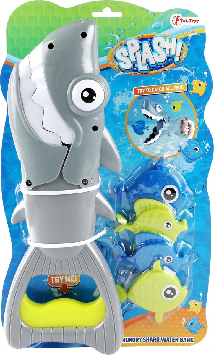 Toi-toys Opduikdier Haai Junior Grijs/blauw/groen 5-delig