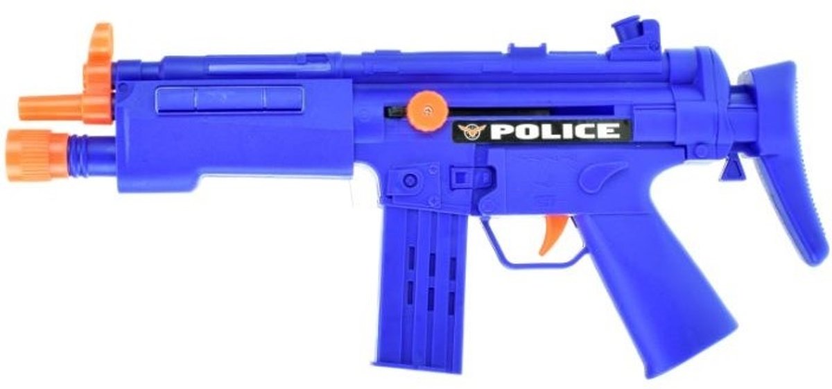 Toi-toys Politie Mp5 Ratelgeweer Blauw