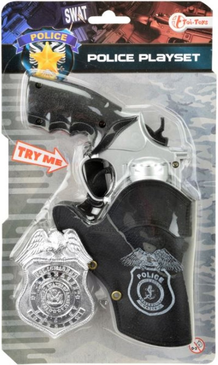 Toi-toys Politie Pistool Met Holster En Badge