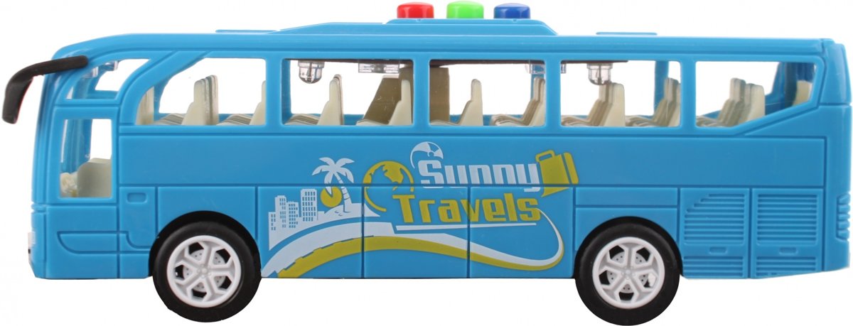 Toi-toys Reisbus Sunny Travels 16 Cm Blauw