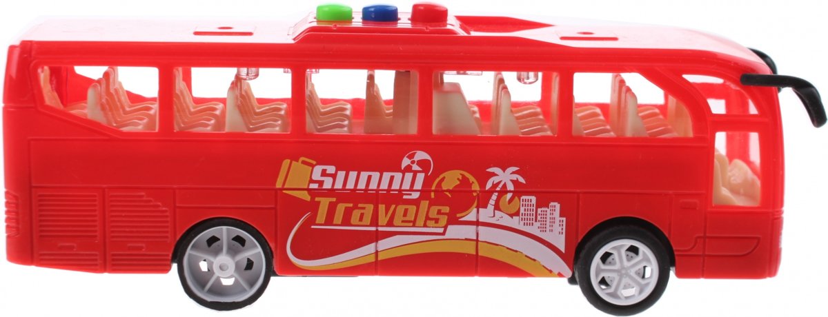 Toi-toys Reisbus Sunny Travels 16 Cm Rood