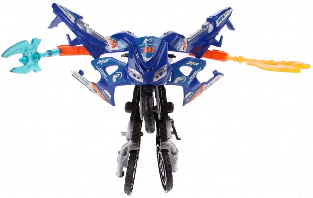 Toi-toys Roboforces Transformation Motor Blauw 11 Cm