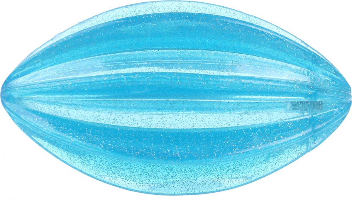 Toi-toys Rugby Glitter Stuiterbal Met Licht Blauw 14 Cm