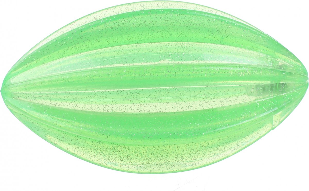 Toi-toys Rugby Glitter Stuiterbal Met Licht Groen 14 Cm