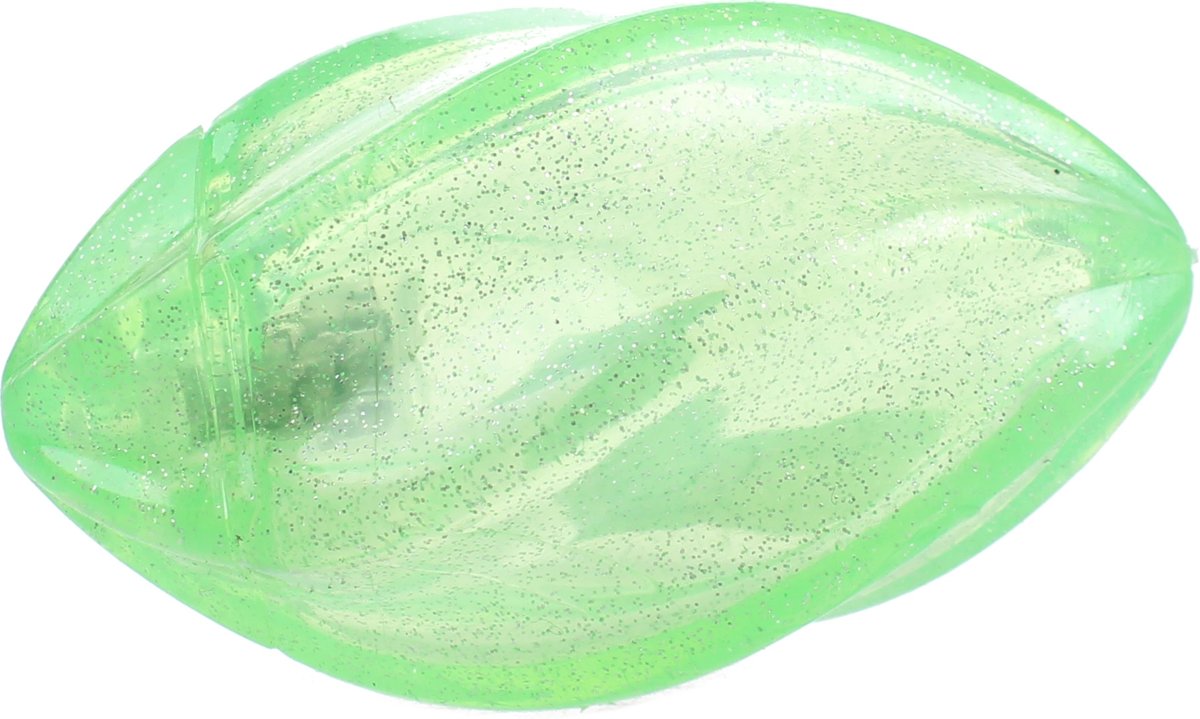 Toi-toys Rugby Glitter Stuiterbal Met Licht Groen 8 Cm