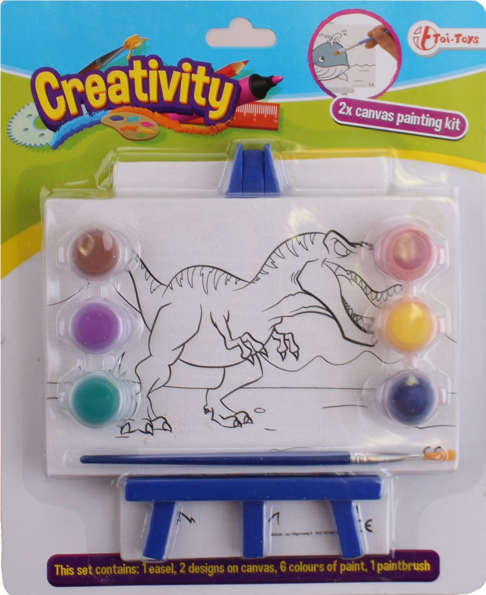 Toi-toys Schilderset 10-delig 15x12 Cm Dino