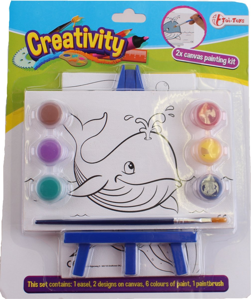 Toi-toys Schilderset 10-delig 15x12 Cm Walvis