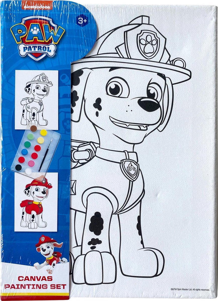 Toi-toys Schilderset Paw Patrol Marshall Junior Canvas Wit