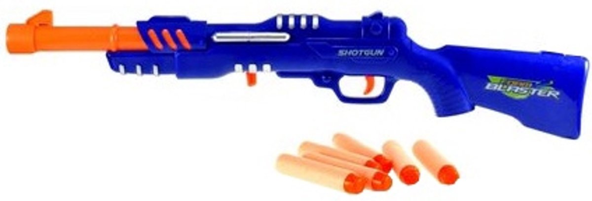 Toi-toys Shotgun Foam Blaster Pistool 63 Cm Blauw