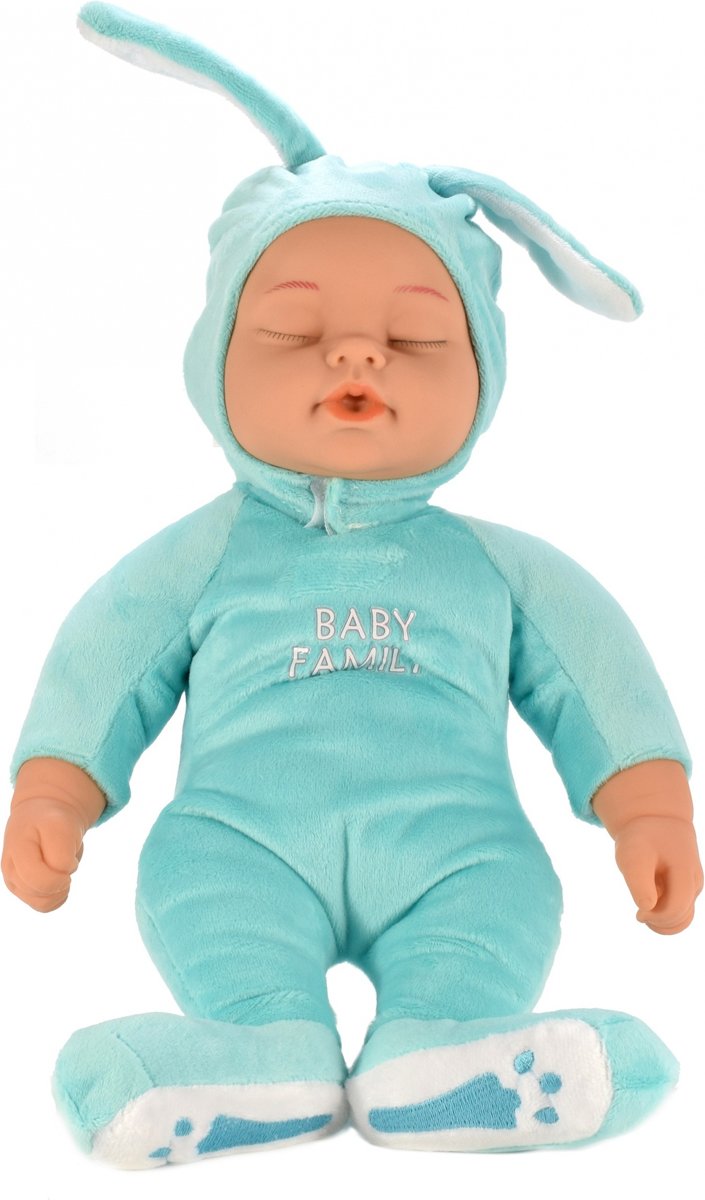 Toi-toys Slapende Babypop In Pyjama Groen