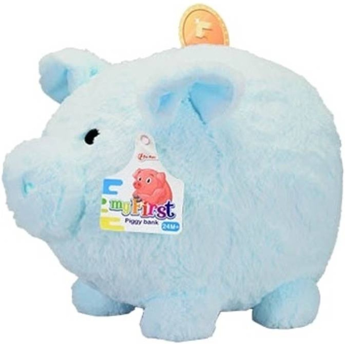 Toi-toys Spaarvarken Pluche 40 Cm Blauw